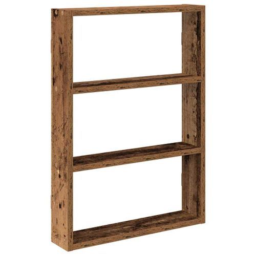 Étagère murale vieux bois 43x9x60 cm bois d'ingénierie - Photo n°2; ?>