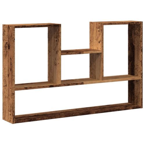 Étagère murale vieux bois 99x15x60 cm bois d'ingénierie - Photo n°2; ?>