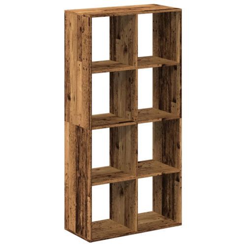 Étagère séparatrice de pièce vieux bois 69,5x29x137,5 cm - Photo n°2; ?>