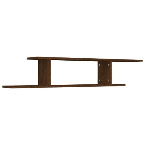 Étagère TV murale Chêne marron 125x18x23 cm Bois d'ingénierie - Photo n°2; ?>