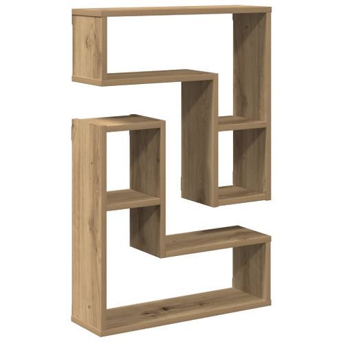 Étagères cube murales 2 pcs chêne artisanal bois d'ingénierie - Photo n°2; ?>