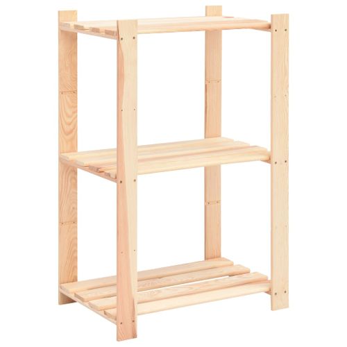 Étagères de rangement à 3 niveaux 2 pcs 60x38x90 cm Pin 150 kg - Photo n°3; ?>