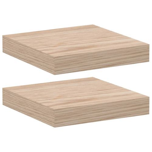 Étagères flottantes 2 pcs 23x23,5x4 cm bois d'ingénierie - Photo n°2; ?>