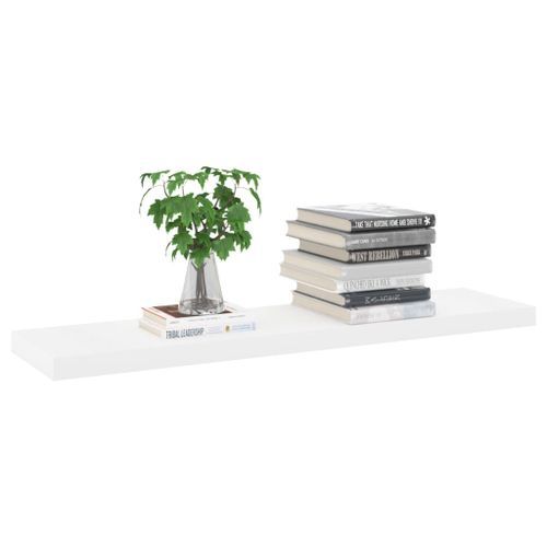 Étagères flottantes 2 pcs Chêne et blanc 100x23,5x3,8 cm MDF - Photo n°3; ?>