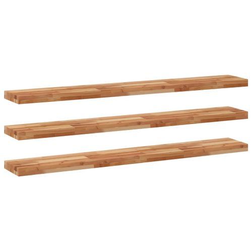 Étagères flottantes 3 pcs 120x20x4 cm acacia massif à l'huile - Photo n°2; ?>