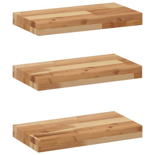 Étagères flottantes 3 pcs 40x20x4 cm acacia massif à l'huile - Photo n°2; ?>