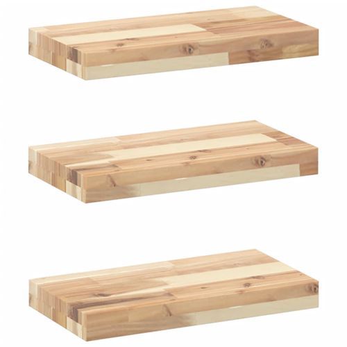 Étagères flottantes 3 pcs 40x20x4 cm acacia massif non traité - Photo n°2; ?>