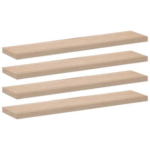 Étagères flottantes 4 pcs 110x23,5x4 cm bois d'ingénierie - Photo n°2; ?>