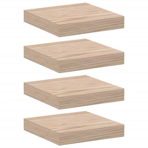 Étagères flottantes 4 pcs 23x23,5x4 cm bois d'ingénierie - Photo n°2; ?>