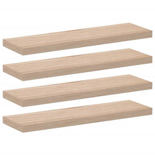 Étagères flottantes 4 pcs 80x23,5x4 cm bois d'ingénierie - Photo n°2; ?>