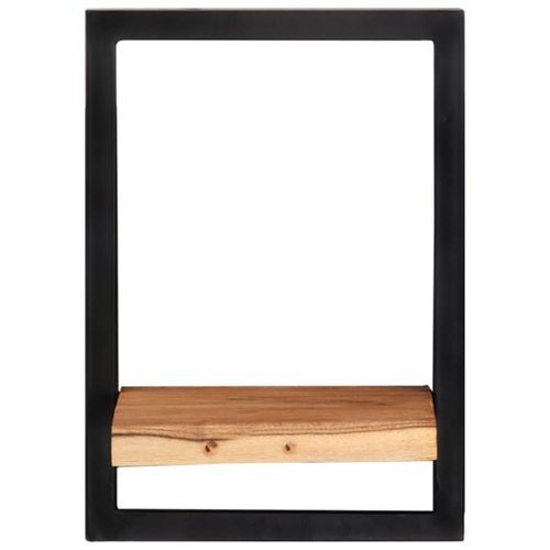 Étagères murales 2 pcs 25x25x35 cm Bois d'acacia et acier - Photo n°3; ?>