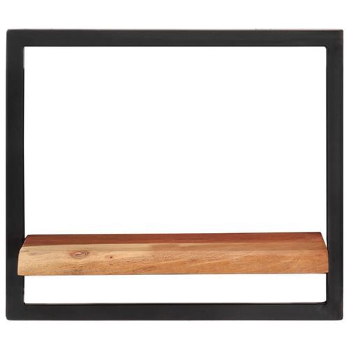 Étagères murales 2 pcs 40x24x35 cm Bois d'acacia et acier - Photo n°2; ?>