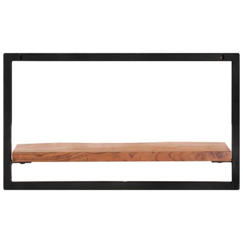 Étagères murales 2 pcs 60x25x35 cm Bois d'acacia et acier - Photo n°3; ?>