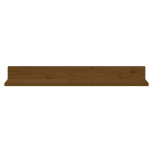 Étagères murales 2 pcs Marron miel 80x11x9cm Bois de pin massif - Photo n°3; ?>