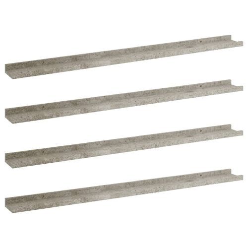 Étagères murales 4 pcs Gris béton 100x9x3 cm - Photo n°2; ?>