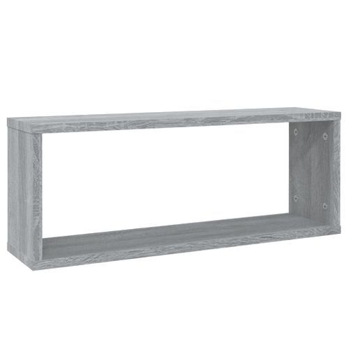 Étagères murales cube 4 pcs Sonoma gris 60x15x23 cm Bois - Photo n°3; ?>