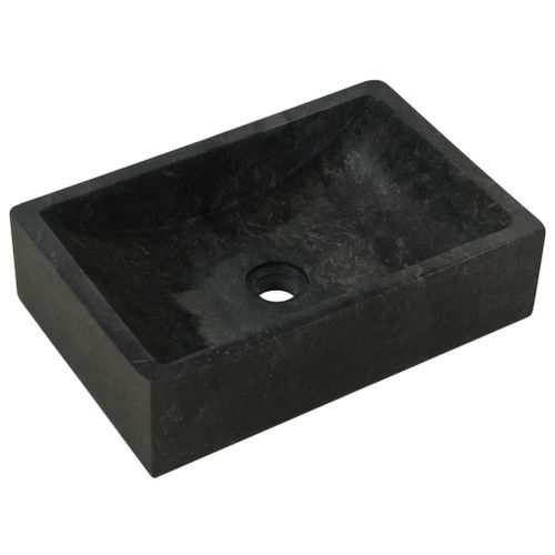 Évier 45 x 30 x 12 cm Marbre Noir - Photo n°2; ?>