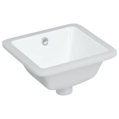 Évier salle de bain blanc 30,5x27x14 cm rectangulaire céramique - Photo n°2; ?>
