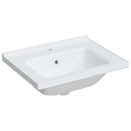 Évier salle de bain blanc 61x48x19,5 cm rectangulaire céramique - Photo n°2; ?>