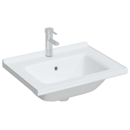 Évier salle de bain blanc 61x48x19,5 cm rectangulaire céramique - Photo n°3; ?>
