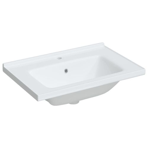 Évier salle de bain blanc 71x48x19,5 cm rectangulaire céramique - Photo n°2; ?>