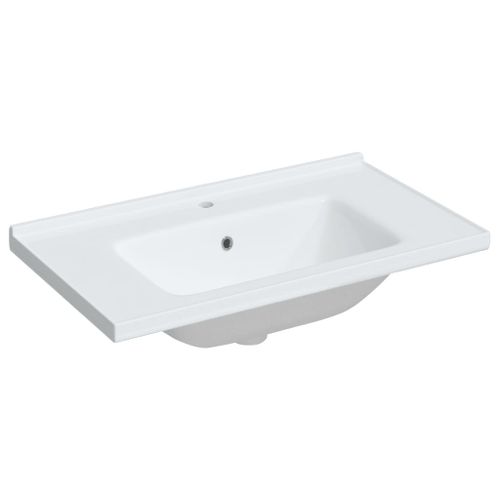 Évier salle de bain blanc 81x48x19,5 cm rectangulaire céramique - Photo n°2; ?>
