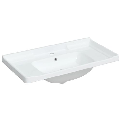 Évier salle de bain blanc 91,5x48x23 cm rectangulaire céramique - Photo n°2; ?>