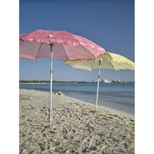 EZPELETA Parasol de plage Beach - Ø 180 cm - Cachemire jaune Socle non inclus - Photo n°2; ?>
