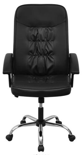 Fauteuil avec accoudoirs similicuir noir et métal Saouty - Photo n°2; ?>