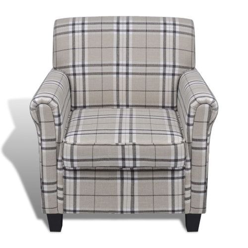 Fauteuil avec coussin Crème Tissu 2 - Photo n°3; ?>