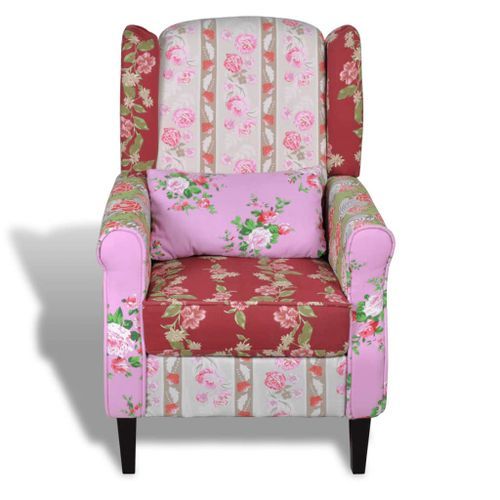 Fauteuil avec design de patchwork Tissu 2 - Photo n°2; ?>