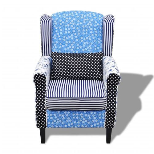 Fauteuil avec design de patchwork Tissu - Photo n°2; ?>