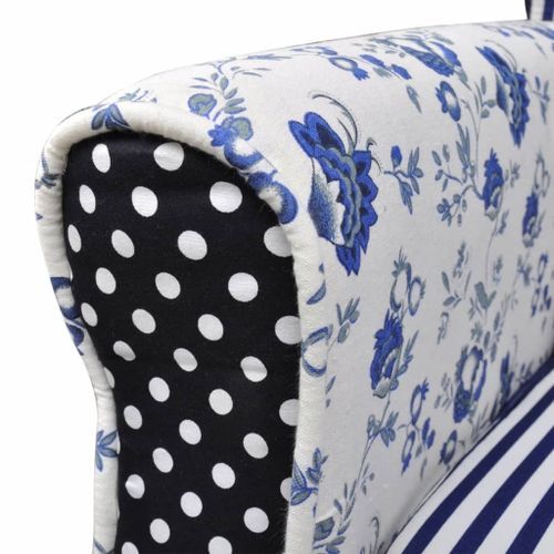 Fauteuil avec design de patchwork Tissu - Photo n°3; ?>