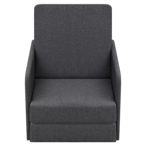 Fauteuil convertible Gris foncé Tissu - Photo n°2; ?>