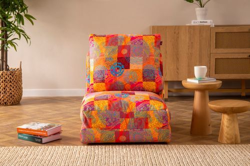 Fauteuil convertible multipositions patchwork Talya 60 cm - Photo n°3; ?>