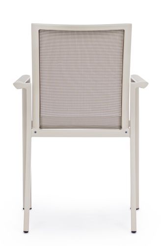 Fauteuil de jardin en aluminium gris taupe Koni - Lot de 4 - Photo n°3; ?>