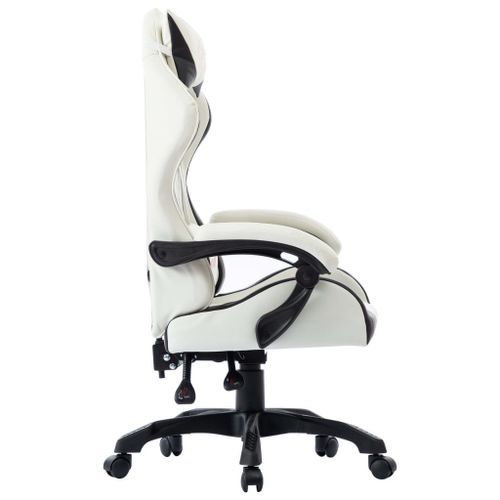 Fauteuil de jeux vidéo Blanc Similicuir 2 - Photo n°3; ?>