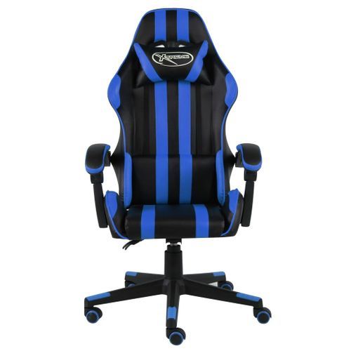 Fauteuil de jeux vidéo Noir et bleu Similicuir - Photo n°2; ?>