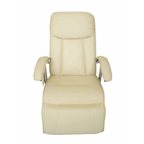 Fauteuil de massage Blanc crème Similicuir - Photo n°2; ?>