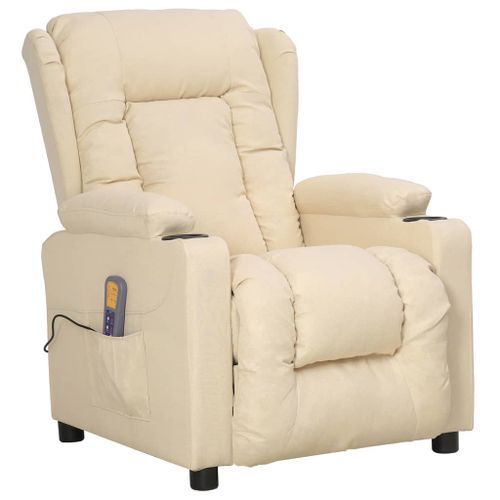 Fauteuil de massage Crème Tissu - Photo n°2; ?>