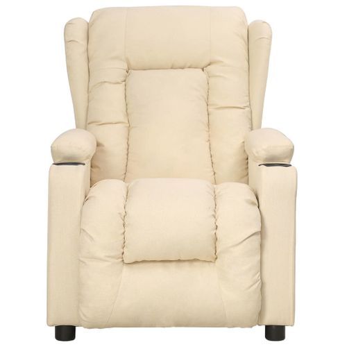 Fauteuil de massage Crème Tissu - Photo n°3; ?>