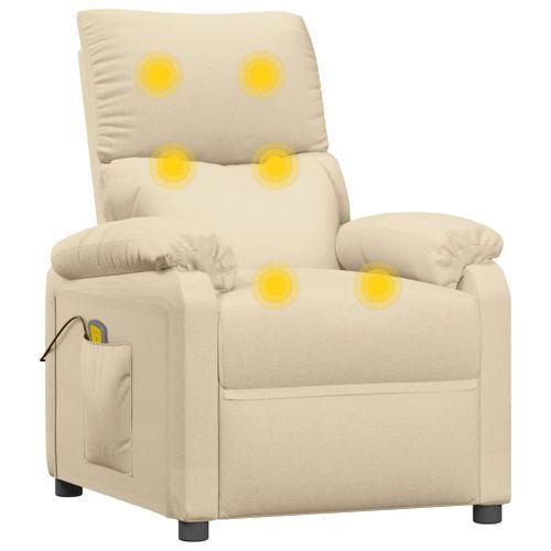 Fauteuil de massage Crème Tissu - Photo n°2; ?>