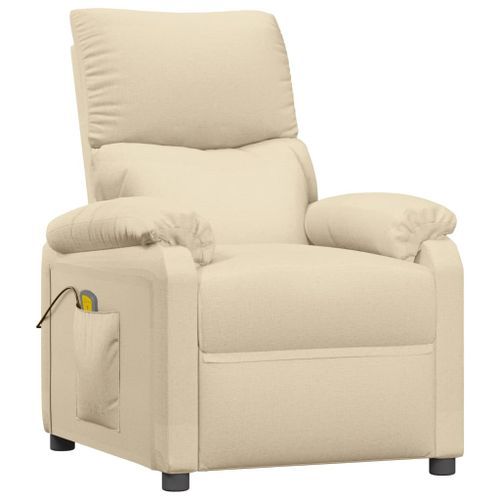 Fauteuil de massage Crème Tissu - Photo n°3; ?>