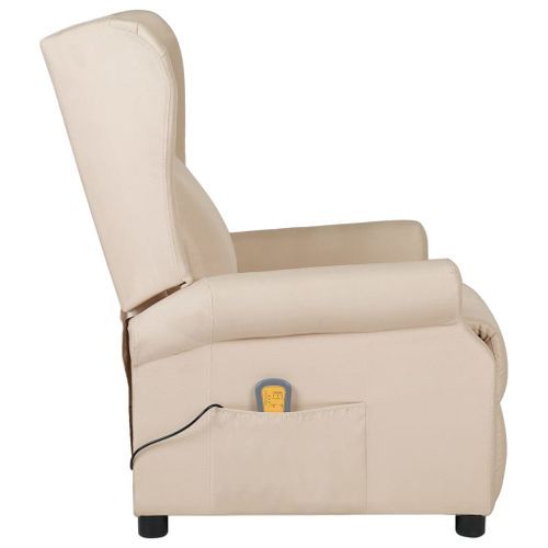 Fauteuil de massage Crème Tissu - Photo n°3; ?>