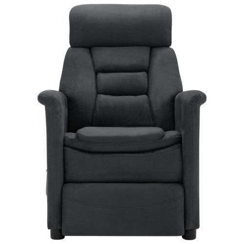 Fauteuil de massage électrique Gris foncé Similicuir daim - Photo n°2; ?>