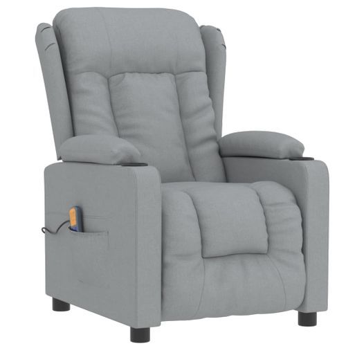 Fauteuil de massage Gris clair Tissu - Photo n°2; ?>