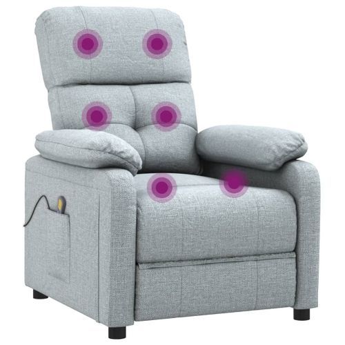 Fauteuil de massage Gris clair Tissu - Photo n°2; ?>