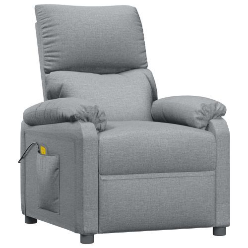 Fauteuil de massage Gris clair Tissu - Photo n°3; ?>