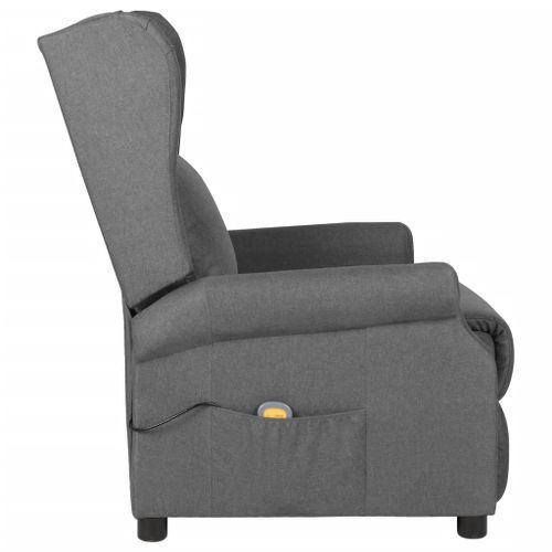 Fauteuil de massage Gris clair Tissu - Photo n°3; ?>