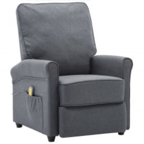 Fauteuil de massage Gris foncé Tissu - Photo n°2; ?>